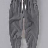 LINEN LOOSE POCKET TROUSERS FOR MEN