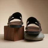 Kingsley Double-Buckle Slide Sandals
