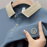 EMBROIDERED LAPEL SHIRT FOR MEN
