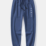 Paris Print Relax Fit Crew Neck Sweatshirt & Jogging Pants Set