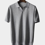 Elijah | Textured knit polo shirt