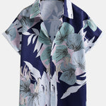 Tropical Print Button Up Shirt