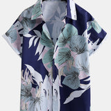 Tropical Print Button Up Shirt