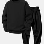 Basic Crew Neck Sweatshirt & Jogger Pants Set