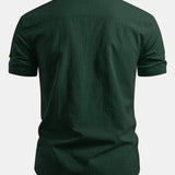 Short Sleeve Linen Button Up Shirt