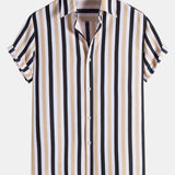 Striped Print Button Up Shirt