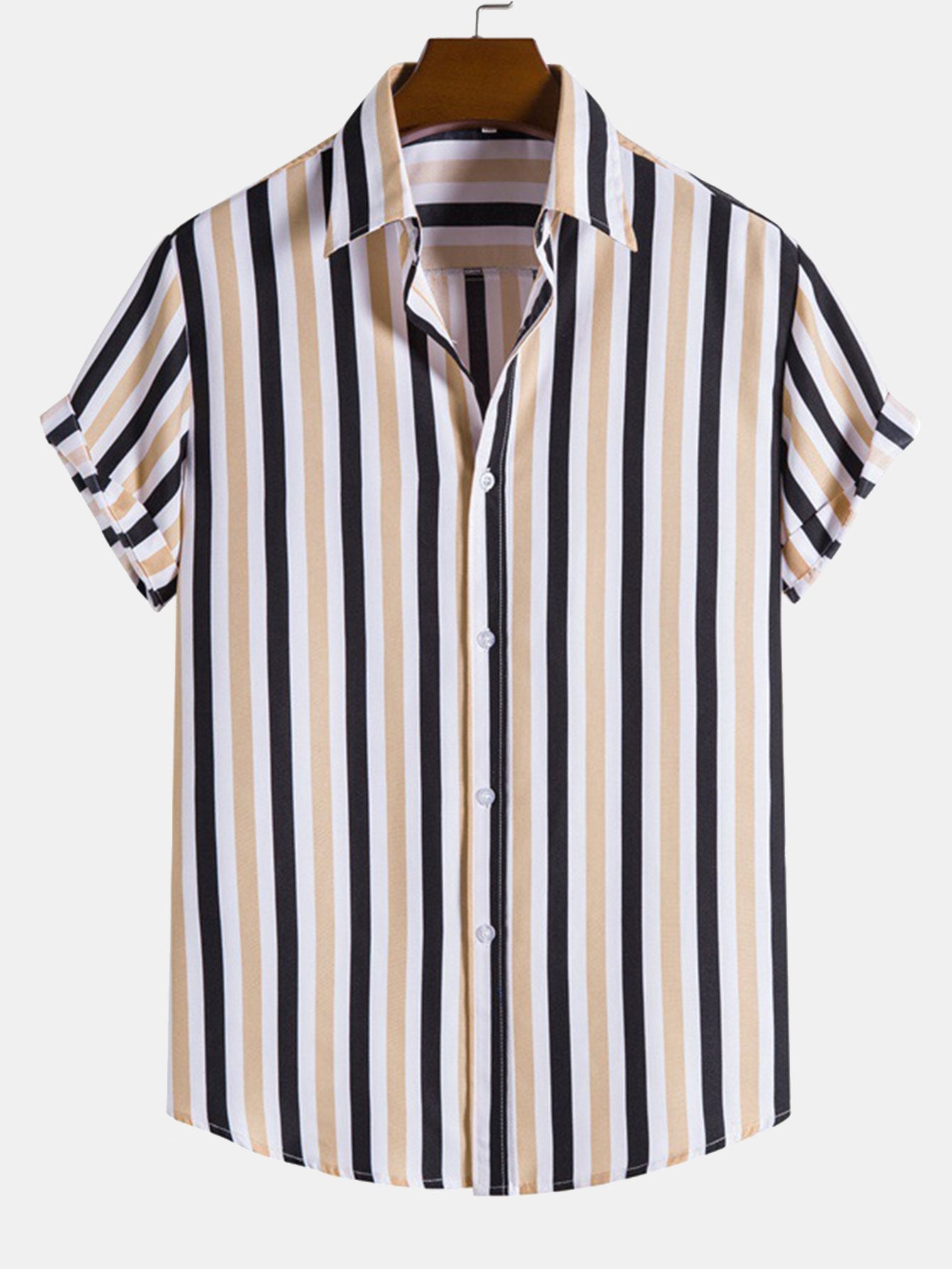 Striped Print Button Up Shirt