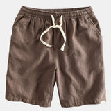 Linen Rayon Blend Shirt & Linen Cotton Blend Drawstring Shorts Set