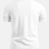 Muscle Fit Ribbed Button Up Shirt