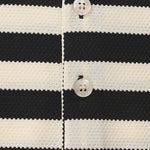 Horizontal Stripe Polo with Contrast Collar