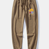 Graffiti Bear Print Relax Fit Crew Neck Sweatshirt & Jogging Pants Set