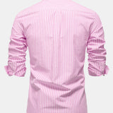 Cowboy Embroidery Cotton Oxford Stripe Shirt