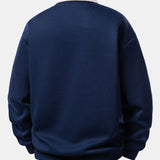 Contrast Corduroy Polo Collar Sweatshirt & Corduroy Pants Set