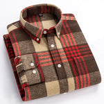 BRUSHED FLANNEL SHIRT FOR MEN