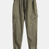 Long Line Textured Hooded Sweater & Chino Cargo Jogger Pants Set