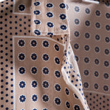 Polka Dot Flower Print Button Up Shirt