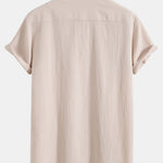 Crinkled Textured Shirt & Straight Leg Pants Set