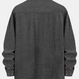 Long Sleeve Corduroy Pocket Button Up Shirt