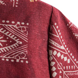 Tribal Geometric Print Henry Collar Shirt