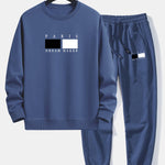 Paris Dream Maker Print Crew Neck Sweatshirt & Jogging Pants Set