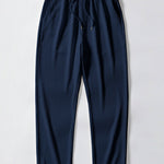 Contrast Geometry Jacquard Knit Polo & Straight Leg Ribbed Pants Set