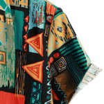 Tribal Geometry Print Button Up Shirt