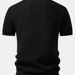 Contrast Zipper Polo & Slim Fit Tapered Trousers Set