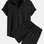 Waffle Shirt & Shorts Set