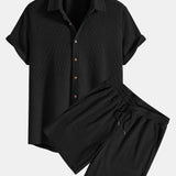 Waffle Shirt & Shorts Set