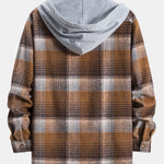 Flannel Plaid Hooded Overshirt