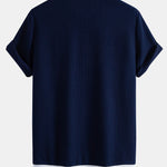 Contrast Ribbed Button Up Shirt