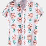 Pineapple Print Button Up Shirt