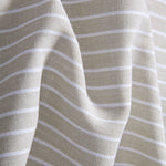 Linen Rayon Blend Shirt & Stripe Straight Leg Linen Pants Set