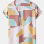 Abstract Color Block Print Shirt