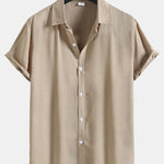 Cotton Blend Lapel Shirts #This Item Will Shrink After Washing, So We