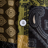 Paisley Geometry Print Button Up Shirt
