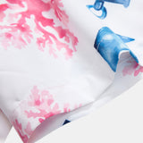 Coral Anchor Print Shirt & Swim Shorts Set