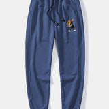 Cool Bear Print Relax Fit Crew Neck Sweatshirt & Jogging Pants Set