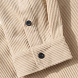 Long Sleeve Corduroy Shirt with Pockets