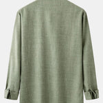 Long Sleeved Stand Collar Shirt