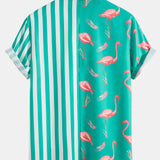 Flamingo Stripe Panel Shirt