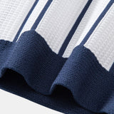 Stripe Knitted Shirt & Straight Leg Linen Pants Set