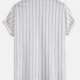 Stripe Textured Button Up Shirt