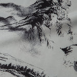 Ink Mountain and River Shirt & Man Mid Length Drawstring Swim Shorts Set