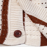 Stripe Eyelet Knitted Shirt