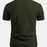 Muscle Fit Textured Button Up Shirt
