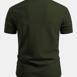 Muscle Fit Textured Button Up Shirt