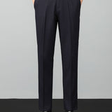 Contrast Trim Waffle Zipper Knit Polo & Slim Fit Tapered Trousers Set