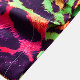 Colorful Leopard Print Shirt & Swim Shorts Set