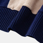 Textured Color Block Knit Polo & Slim Fit Tapered Trousers Set